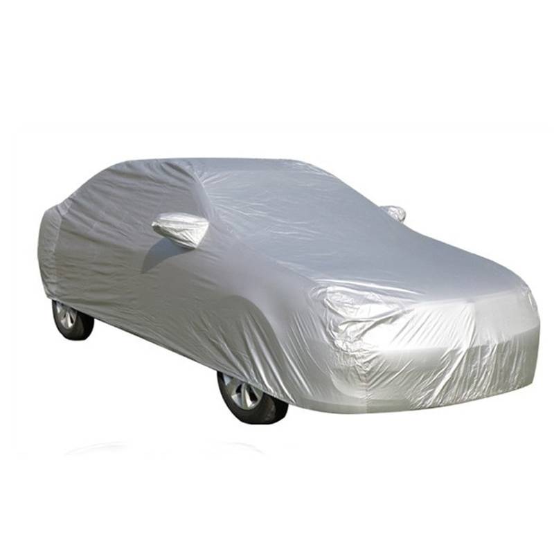 Universal Full Car Covers Snow Ice Dust Sun UV Shade Cover Foldable Light Silver Auto Car Outdoor Protector Cover Not Waterproof