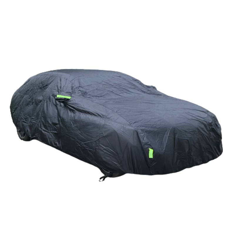 Universal SUV/Sedan Full Car Covers Outdoor Waterproof Sun Rain Snow Protection UV Car Zipper Design Black Car Case Cover S-XXL