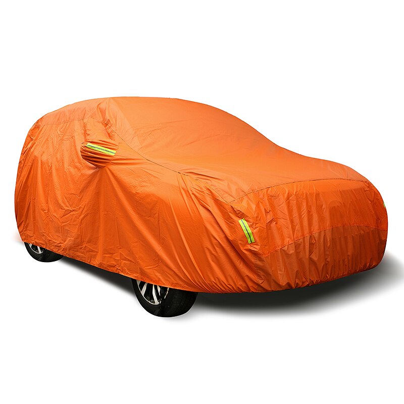 Universal Orange Car Cover Outdoor Sun Dust UV Protection Full Car Cover Waterproof Auto Protector Umbrella for BMW Audi Hyundai