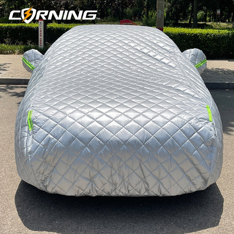 Car Cover Outdoor Cotton Thickened Protection Full Winter Car Covers Snow Cover Sunshade Waterproof Dustproof for Sedan SUV